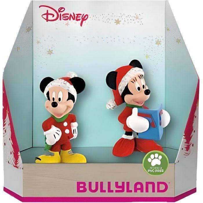 Figurines Mickey Noël - Bullyland - Pack de 2 - Licence Mickey Mouse