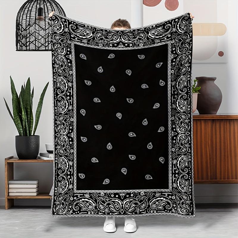 Bohemian Pattern Digital-printed Polyester Bedroom Velvet Flannel Cover Blanket Fleece Soft Sofa Cover Blankets for Beds