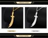 Dawapara  Imam Ali Zulfiqar Sword Necklace Muslim Islamic Necklace Arabic Calligraphy Pendant Stainless Steel Men Jewelry