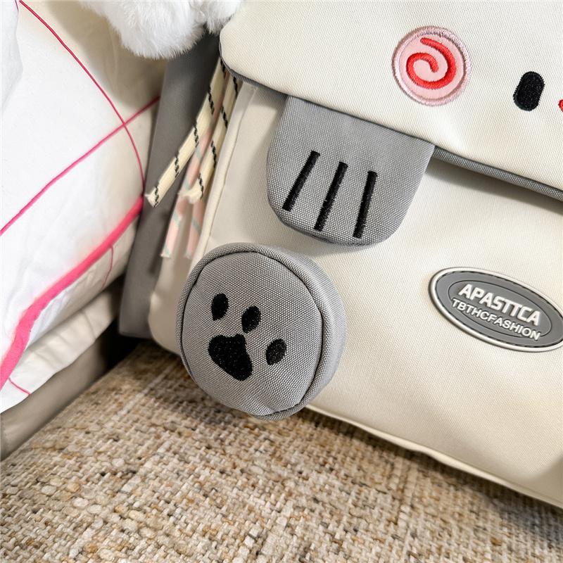 Cartoon-Katze Messenger Bag Damen Große Kapazität Umhängetasche Student Handtasche