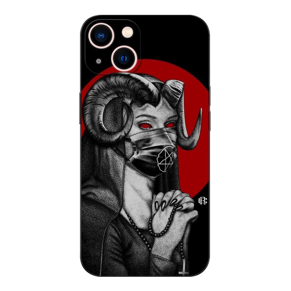 Black Tpu Case For Oneplus 8 Pro 8t 9 9R Nord 2 Ce N10 N100 N200 4G 5G  Satanic Skull