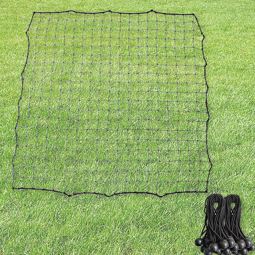 Soccer Bounce Back Net with 20 Elastic Ropes Kickback Football Practice Net Rebound Net Training Aid for Kids Teens