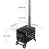 Outdoor Camping Wood-burning Stove  Wood   Stainless Steel Foldable Heater with Tent   Window Patio  Place   Cooking Ideal for Pi