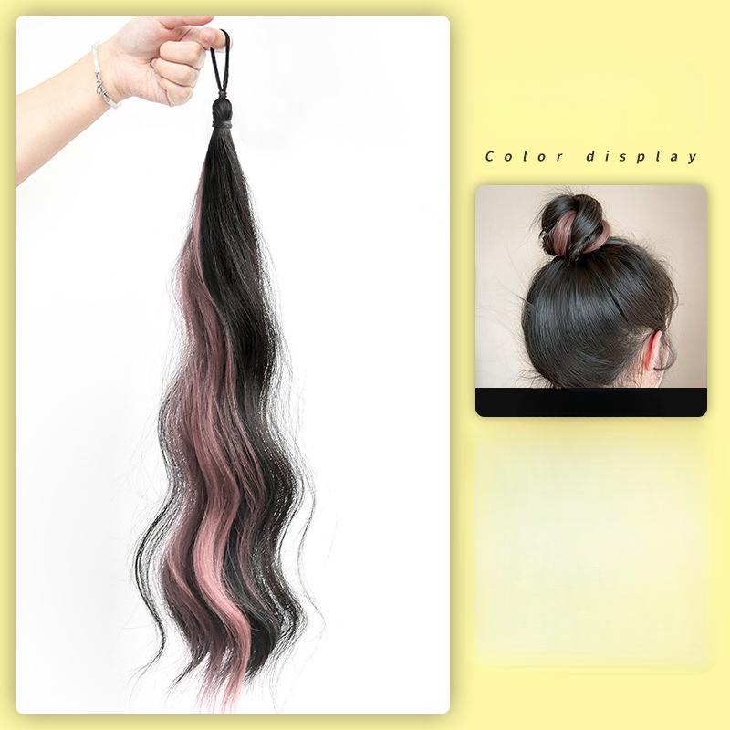 1pcs Wig Braid Dopamine Color Highlight Artificial Wig for Girl and Women DIY Fashionable Hair Styling Kids Headwear Hair Clip