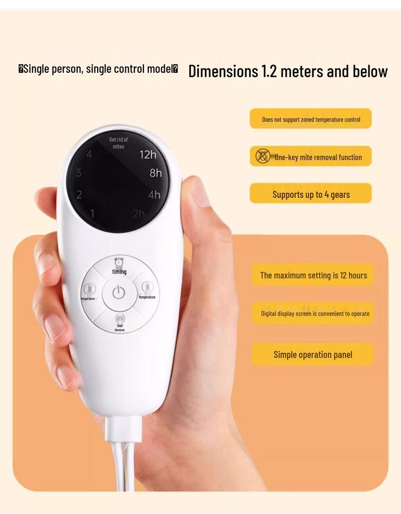 2025 Water-Heated Dual Control Electric Blanket Mat for Home