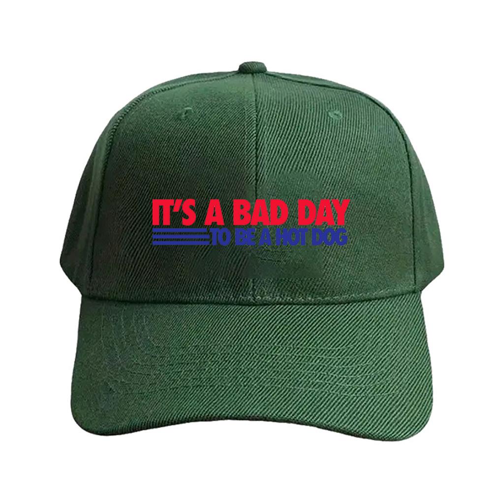 Its a Bad Day To Be a Hot Dog Woman Man Summer Baseball Cap Adjustable with Curved Brim Duckbill Cap Protection Sun Hats