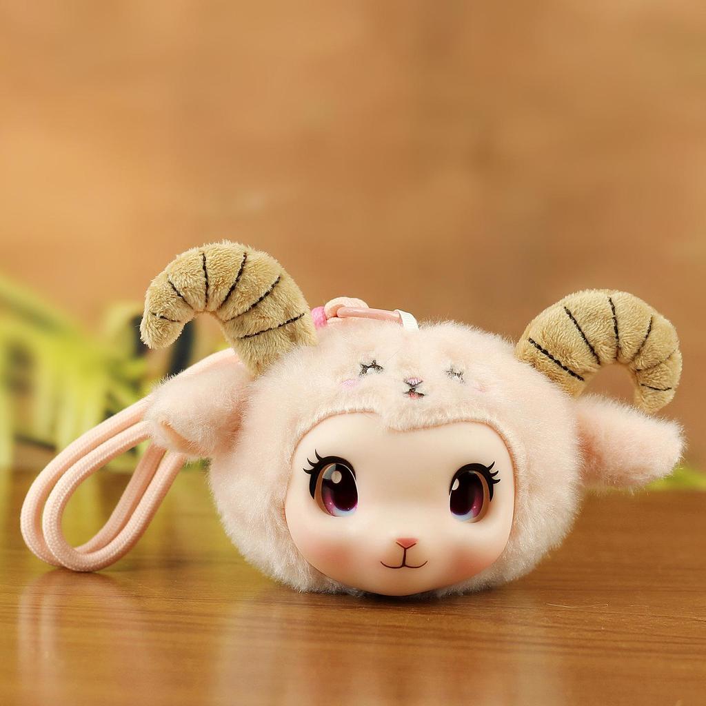 Adorable Kawaii Sheep Silicone Pendant Plush Keychain and Backpack Charm