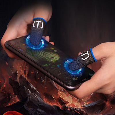 1Pair Anti-slip Gaming Finger Sleeves Finger Glove Fingertips Cot Sweatproof Touch Screen Shoot Aim Finger Cot for Mobile Gaming