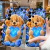 Phone case: 2D flat, suitable for Samsung Galaxy A34 A35 M05 M06 S20 S22 S21 FE Plus 5G protective case, cute little golden retriever heart, perfect C