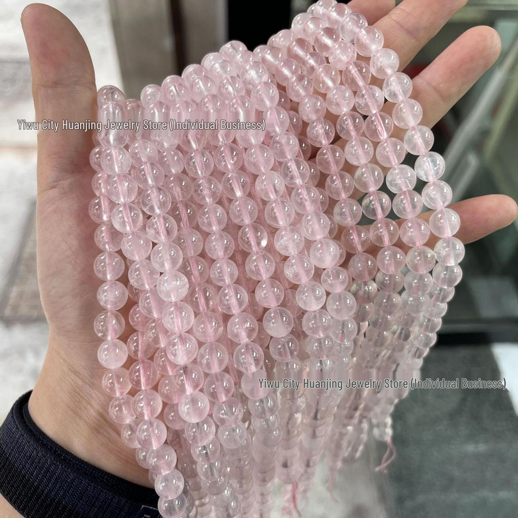 Natural Pink Moss Crystal Round Beads for DIY Bracelets and Necklaces