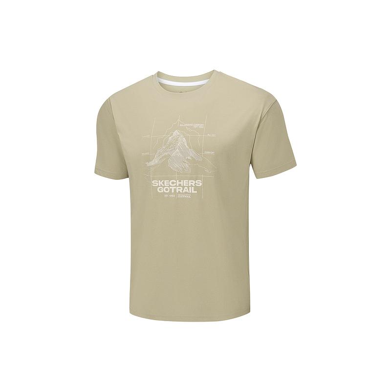 Skechers Round Neck Breathable Solid Color Pullover T-Shirt Men tops P226M119-00R9 M