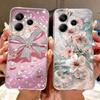 For Xiaomi Redmi Note 14 Pro 5G Case Beautiful Flower Heart Cover Soft Silicone Casing For Redmi Note 14 Note14 4G Cover Coque