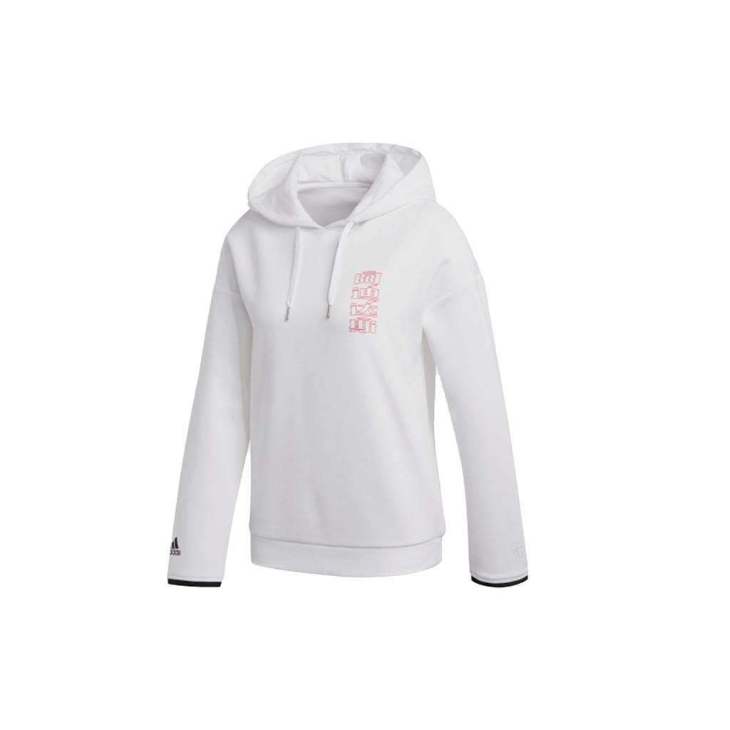 Adidas W 70 Sweat Casual Sports Pullover Fleece Hoodie Women Hoodies White FS8977