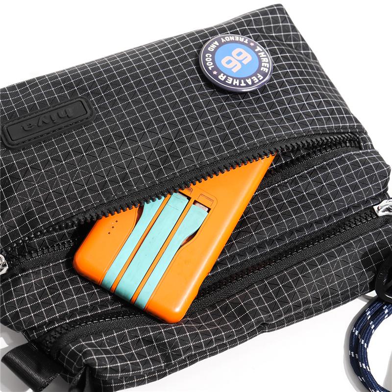 Water-repellent Outdoor Crossbody Bag Lightweight Shoulder Bag Commuter Small Square Bag