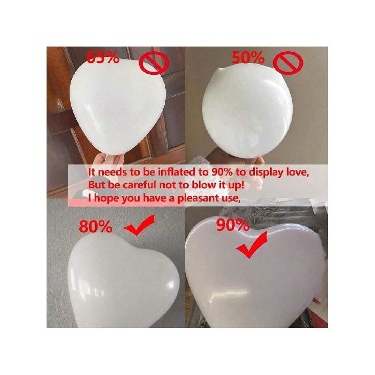 200pcs 10Inch Red Heart-Shaped Latex Balloons for Valentine's Day Birthday Wedding Anniversary Theme Event Decorations 5