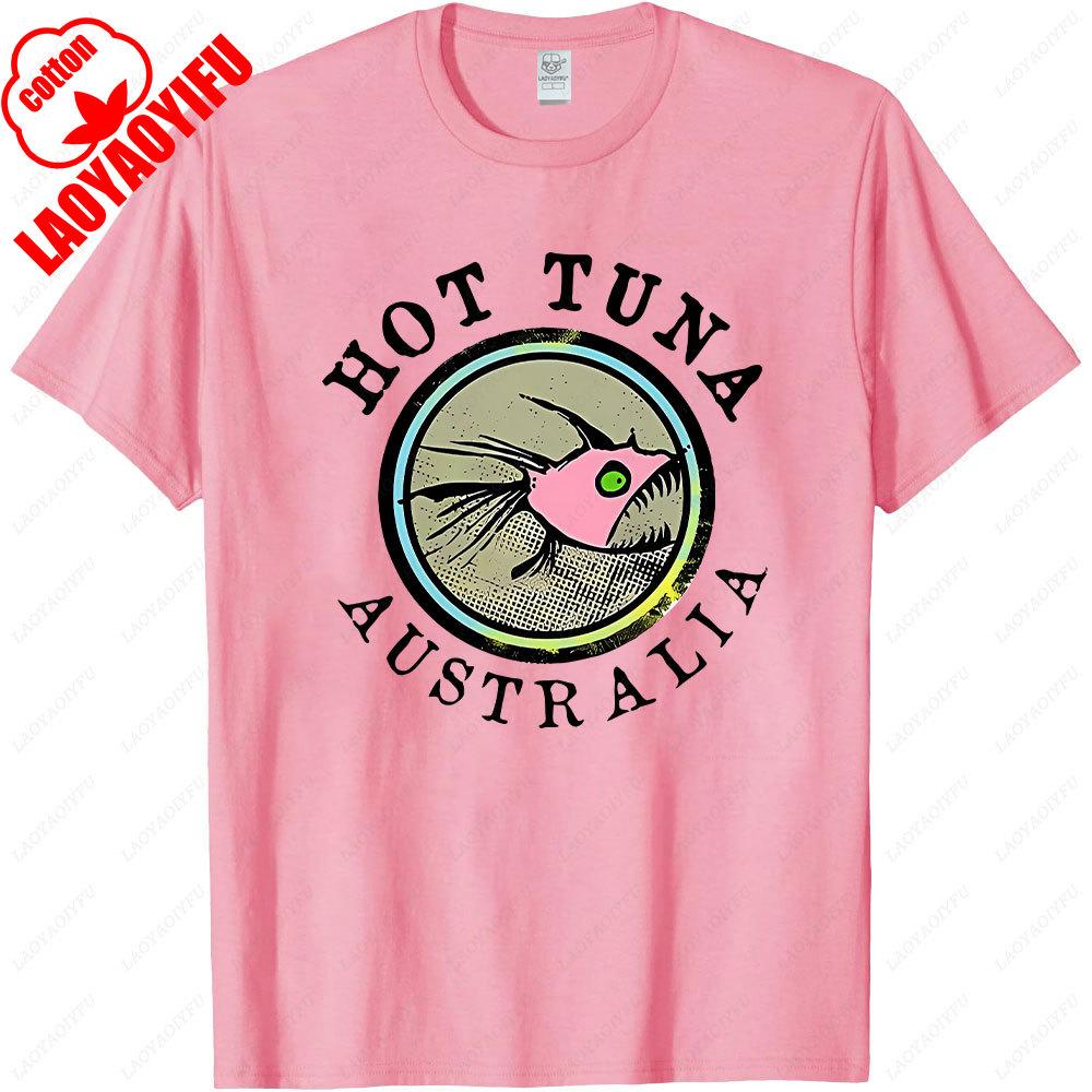 Horký výprodej Pánské tričko s potiskem tuňáka z Austrálie Posilovny Fitness Ležérní Móda Volné Prodyšné tričko Streetwear Hipster Kreslené Pánské tričko
