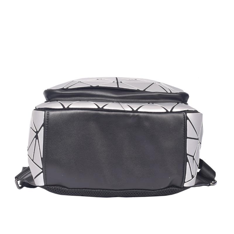 Luminous Geometric Backpack Women's Bag New Diamond Zipper Backpack Trend Bag Women's Bag