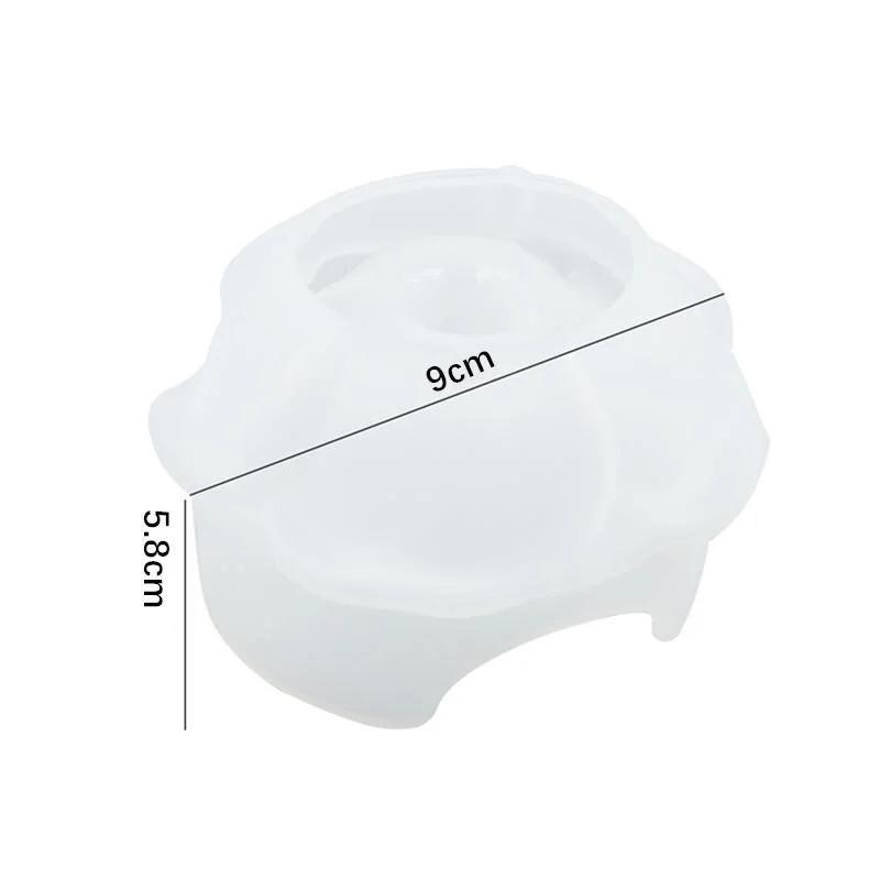 DIY Crystal Epoxy Resin Mold Rose Ring Holder Mirror Silicone Mold Pottery Ceramics Molds Creative Jewelry Storage Tray Molds