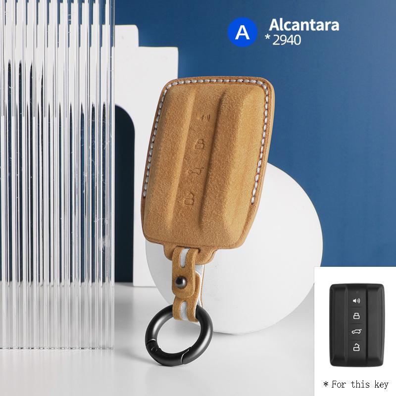 Car Key Case Suede Fob for TANK 300 500 Tank300 Tank500 for GWM WEY Great Wall Remote Cover Shell Keychain Holder Accessories