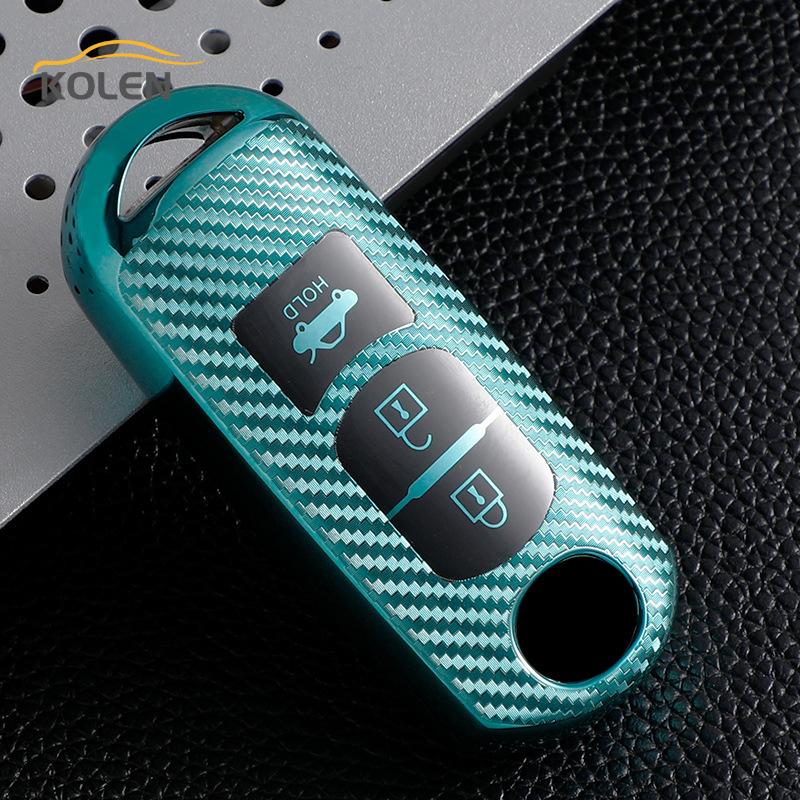 

Carbon Fiber Tpu Car Smart Key Case Cover For Mazda 2 3 5 6 Axela Atenza Bl Bm Gj Cx-3 Cx-5 Cx-7 Cx-9 Mx5 Ke Kf Holder Shell Fob