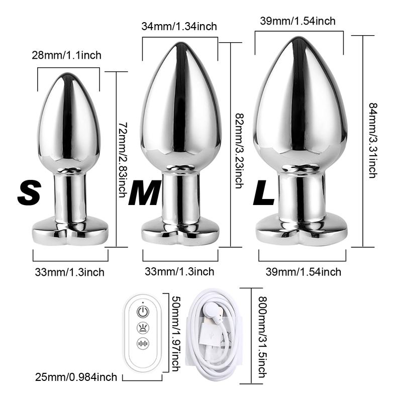 Heart-shaped vibrating luminous anal plug Remote operation of mobile phone G-spot masturbation Passionate party dance Adult