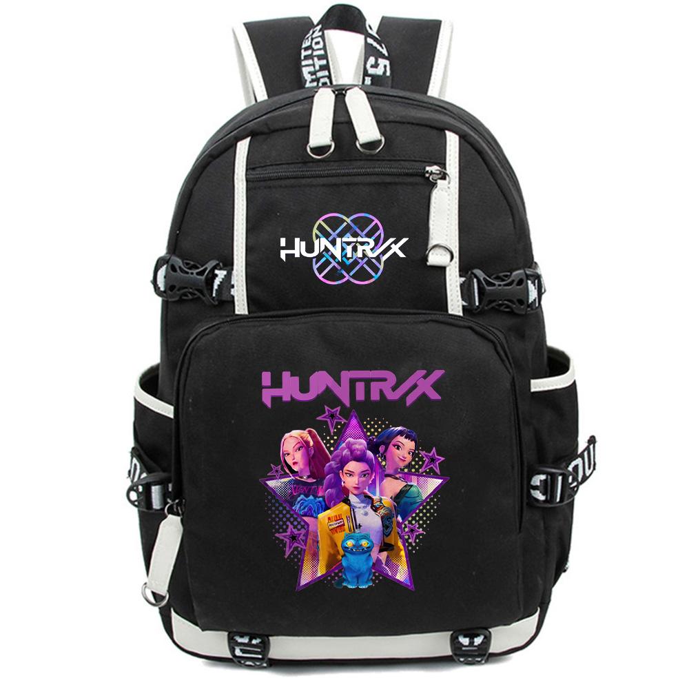 Cartoon K-Pop Demon Hunters Backpack Large Capacity Bookbag Laptop Unisex Student Boy Girl School Bag Large Capacity Travel Outdoor Bag