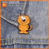 Cartoon Comedy Animation Yellow Cat Brooch Enamel Pins Cute Smile Cat With Heart Eyes Brooches Lapel Badge Fashion Jewelry Gifts