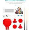 4in1 Multi Game Table S Combination Arcade Set for Home Play Room Rec Room with Pool Billiards Air Hockey Foosball and Table Te