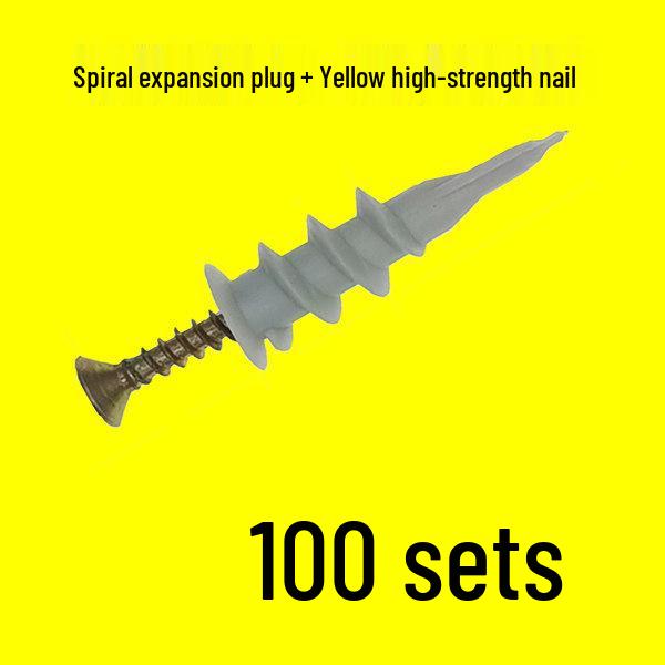 Nylon Spiral Wall Plug Screw Expansion Anchor for Plasterboard