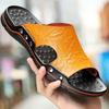 Men Summer Slippers Breathable Luxury Sandals Shoes Beach Classics Leather Mens Slippers Outdoor Flip Flop Indoor Slides Man