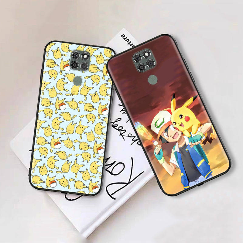 Black Case for Samsung Note 20 Lite S24 Ultra S23 A03 A05 A06 A11 A71 A15 A16 A13 A24 A25 A33 A52 A53 A50 M55 M35 Plus P-35 Cute Pokemons Pikachus