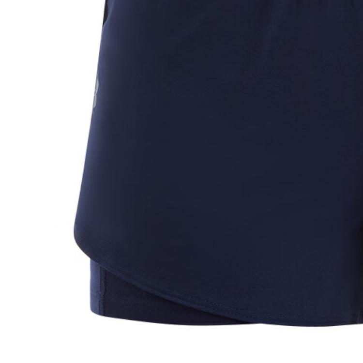 Under Armour Flex Woven Solid Color Two-In-One Loose Mid-Waist Three-Quarter Casual Shorts Women Shorts Dark-Blue 1376936-410