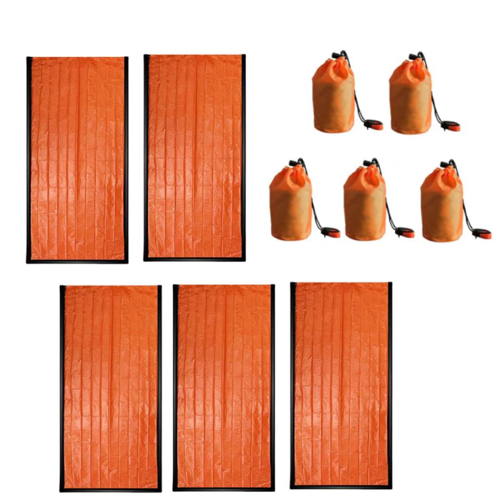 Emergency Blanket Waterproof Thermal Bivy Sack Portable Thermal Sleeping Bag Survival Gear for Camping Hiking Outdoor Adventure