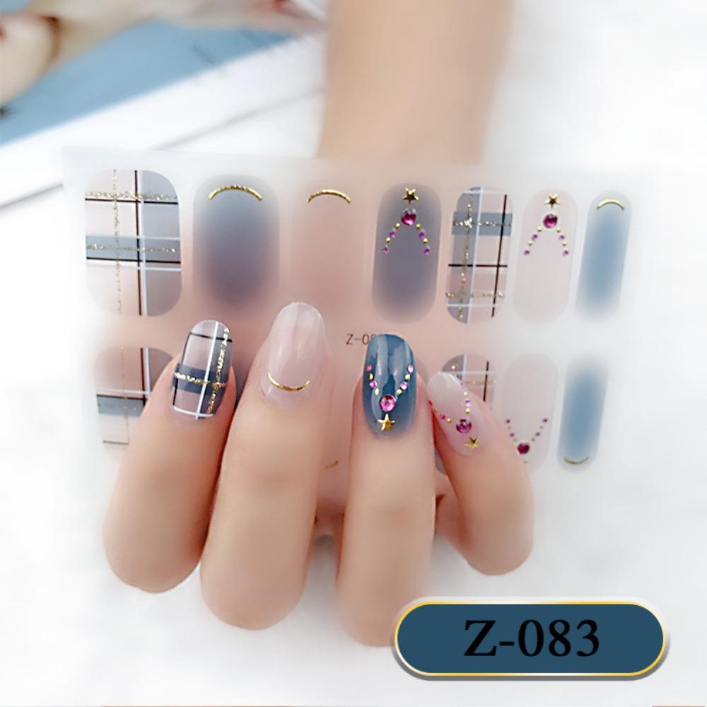 Z dreidimensionaler wasserfester No-Bake-Gel-Nagellack-Film Vollsticker einfacher europäischer und amerikanischer Stil fortgeschrittene Nagelfilm-Papier-Nagelsticker