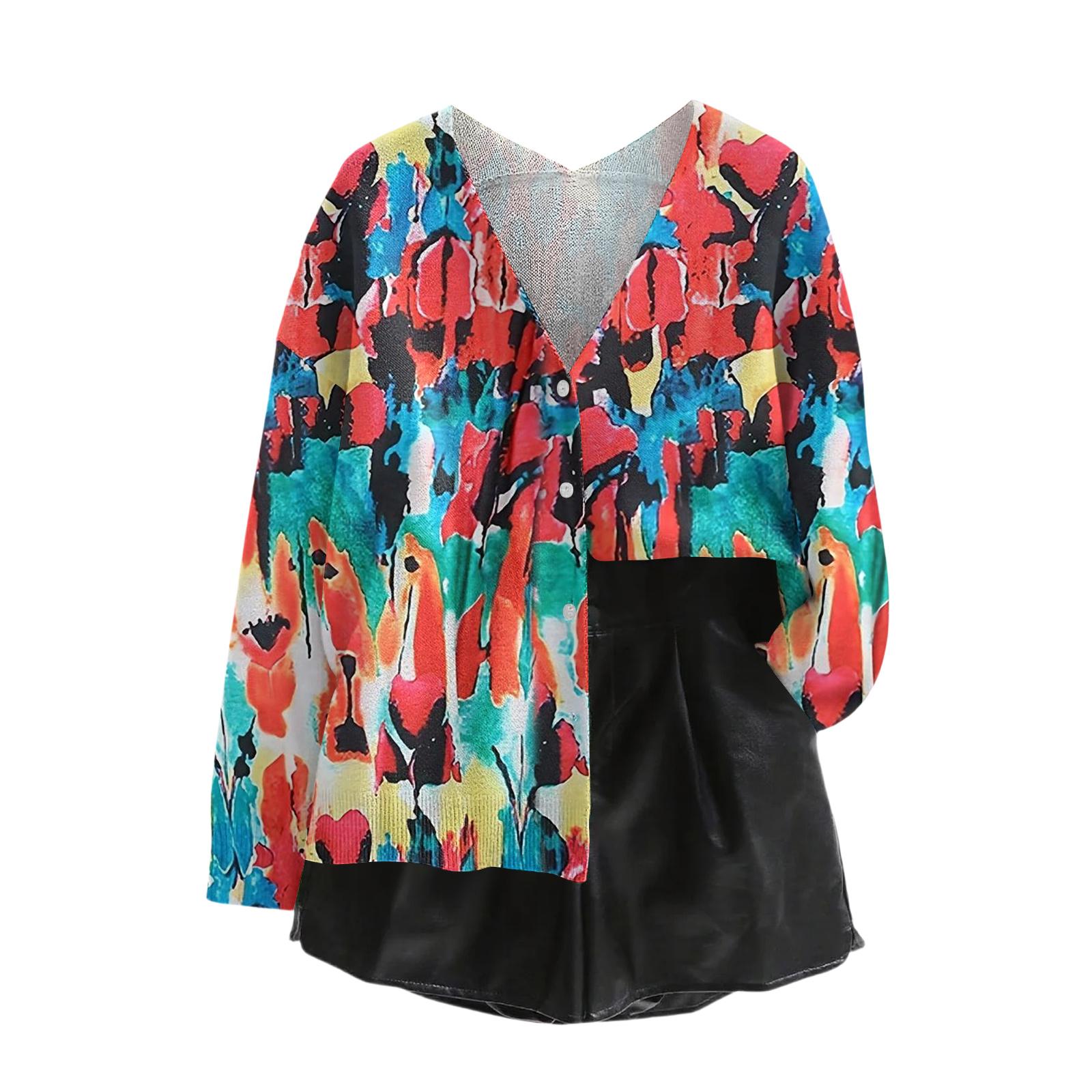 

Женский топ с V-образным вырезом, с принтом, утолщенный, из плюшевого кашемира, теплый, длинный топ M красный