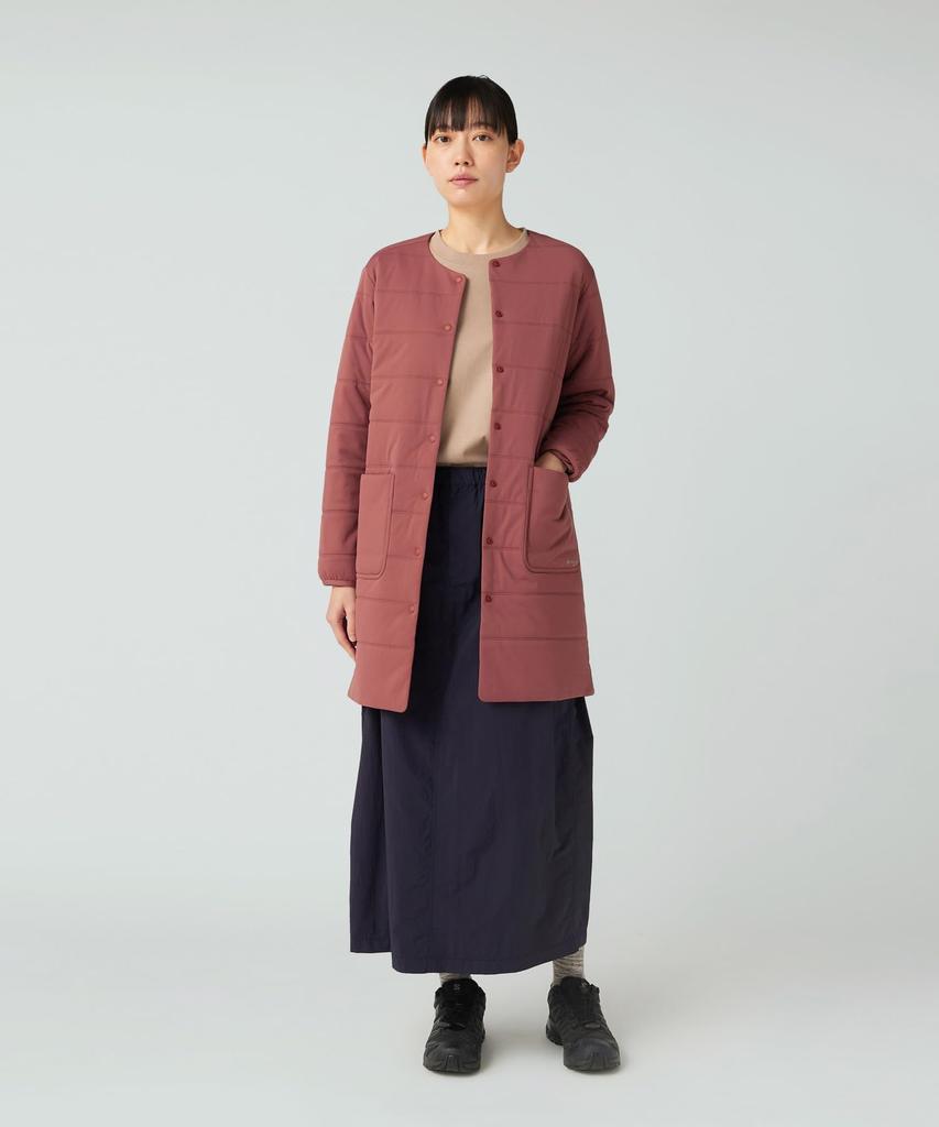 Snow Peak Flexible Insulated Long Cardigan Light Size 4 SW-25AW001, Women's, Brown,