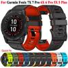 Dla Garmin Fenix 7X 7 Pro 6 6X Pro 5X 5 Plus Szafirowy Solarny Pasek do Zegarka Bransoleta Szybkozłączka 26mm 22mm Silikonowy Pasek Opaska na Nadgarstek