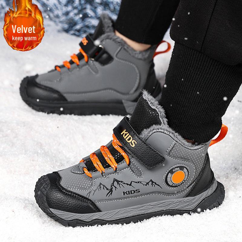 Outdoor Hiking Shoes for Older Children, Boys' Snow Boots, and Children's Cotton Shoes