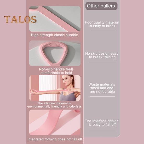 Figure 8 Fitness Resistance Band with Anti-slip Handle Portable Men Women Arm Shoulder Stretch Strength Training Exercise Elastic Strap Tension Rope