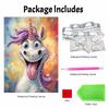 Unicorn Pearl Art Canvas with Frame 3D Shiny Bead Painting for Modern Room Decor, Relaxing Craft and Unique Birthday Gift Idea