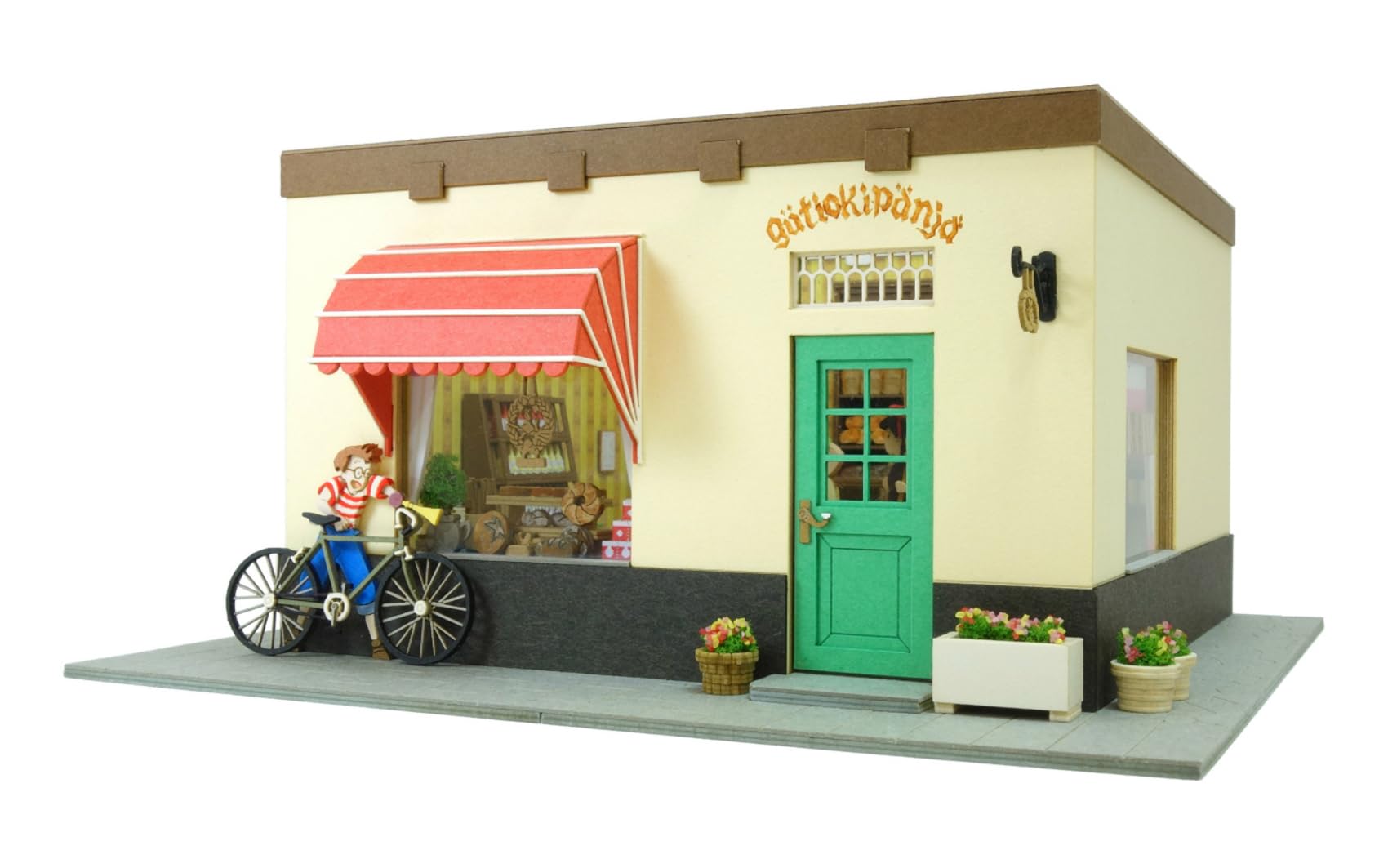

Sankei Studio Ghibli Series Delivery Service Goo Scissors Bread Shop Paper Craft Kiki s Kiki s Workplace, MK07-46