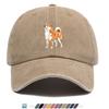 Shiba Inu Dog Graphic Washed Baseball Cap Adjustable Cotton Outdoor Sports Snapback Hat