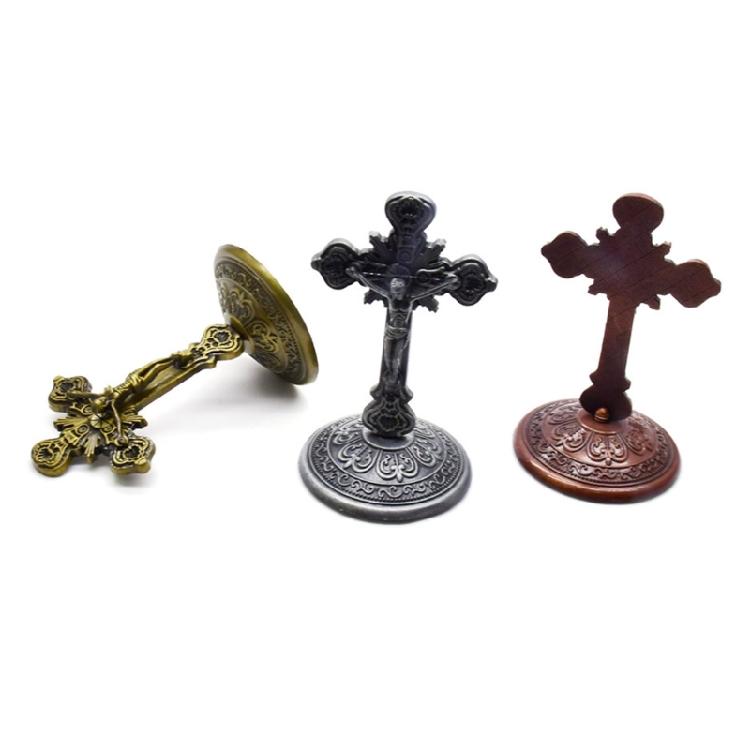 Luxuriöse Tischkruzifixe Kreuze Figuren Religiöse Geschenke Künstlerische Vitrinen