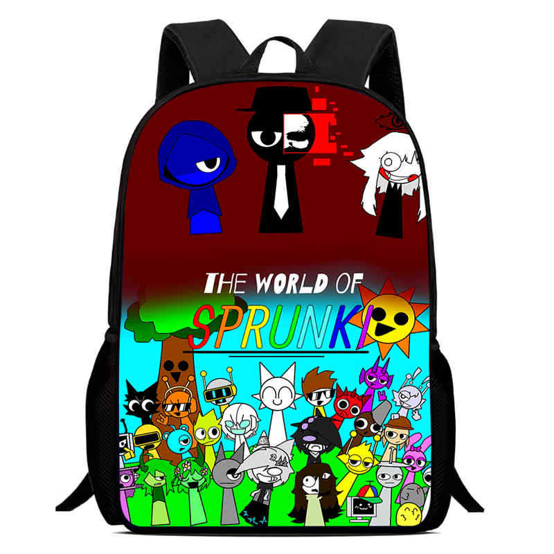 Rhythm Box Sprunki Spel Anime Rugzak Student Schooltas Computer Tas