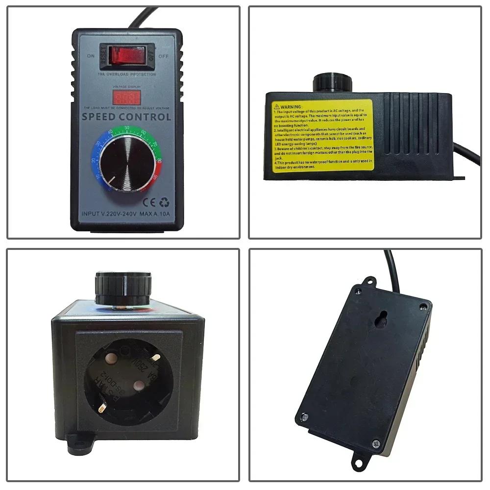 110V or 220V AC Motor Speed Controller Electronic Voltage Regulator LED Temperature and Light Regulation US EUR UK AUS Plug