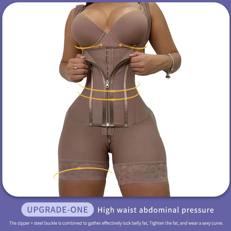 Double-Layer Reinforced Waist Cincher Bodysuit - High-Waisted, Tummy Control & Hip-Lifting Shapewear for Women