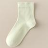 Female Spring and Summer Thin Pure Cotton Sweat Absorption Anti Pilling Pure Color Loose Boneless Tube Socks