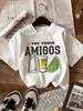 The Three Amigos Printing TShirts Womens Summer Cotton Tops Comfortable ONeck Oversized Short Sleeve Tees Casual Woman Clothes