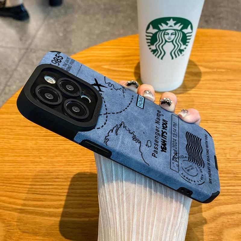 

Чехол для телефона с дизайном маршрута полета самолета для iPhone 17 Air 16 15 14 13 12 11 Pro Max 16E Plus XS Max Ударопрочный Мягкий Чехол iPhone 16 Pro