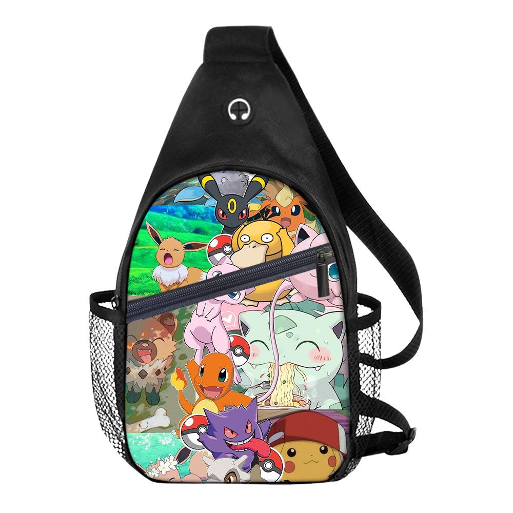 Breast Bag Men'S And Women'S Sports Travel Versatile Casual Shoulder Bag Multifunctional Messenger Bag Cartoon